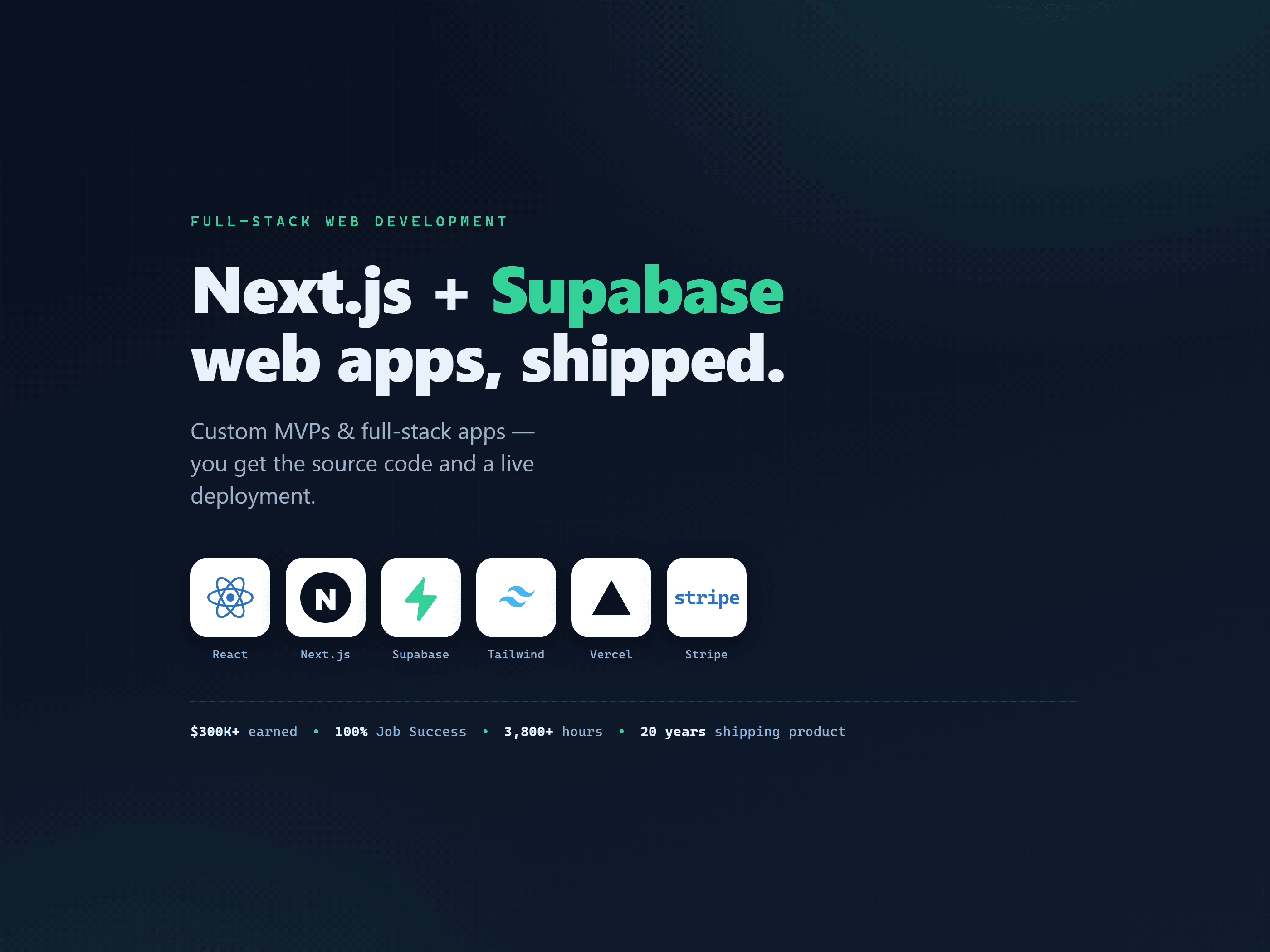 Full-Stack React Web App (Next.js + Supabase)