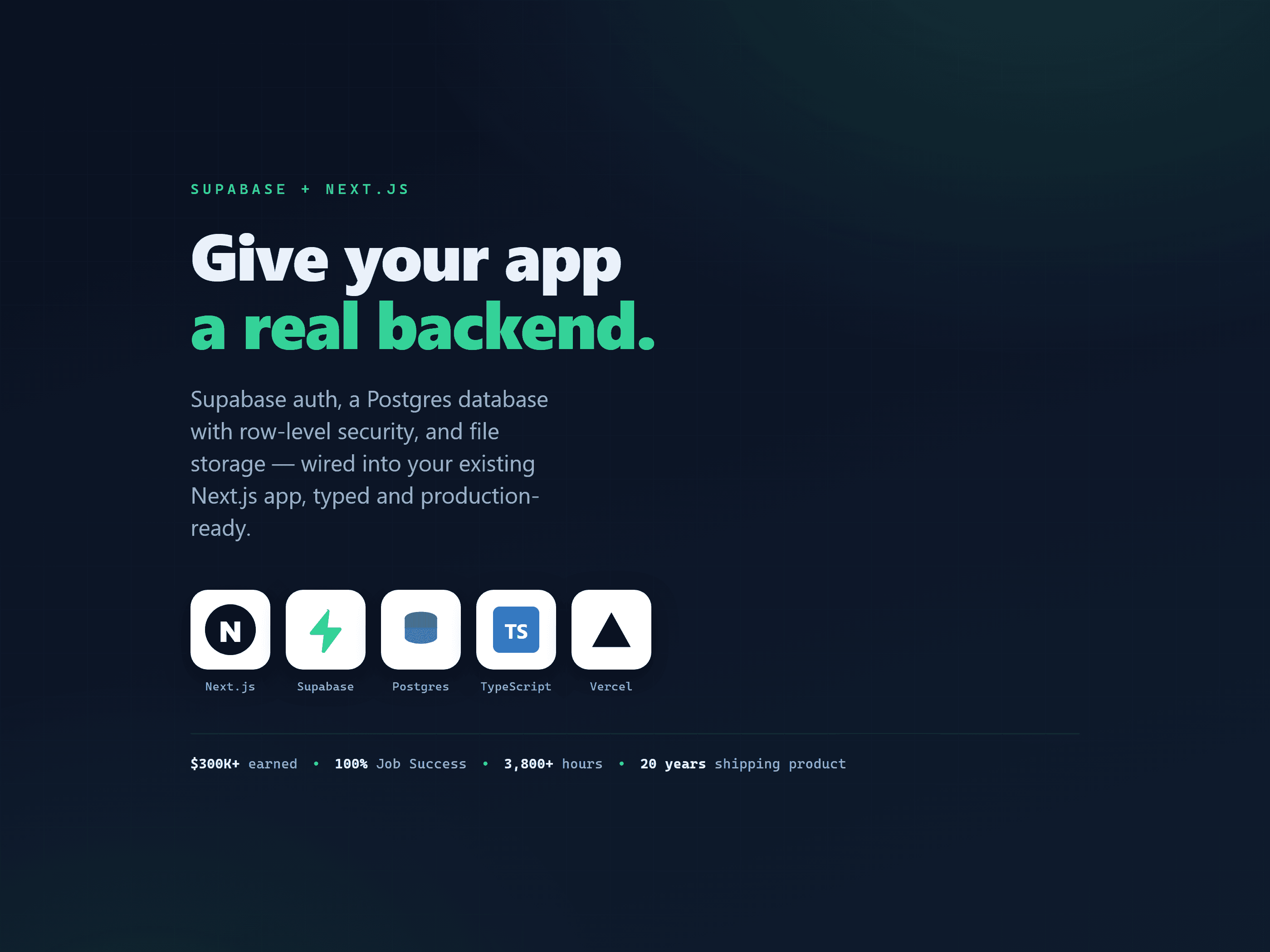 Add Supabase (Auth + DB + Storage) to a Next.js App