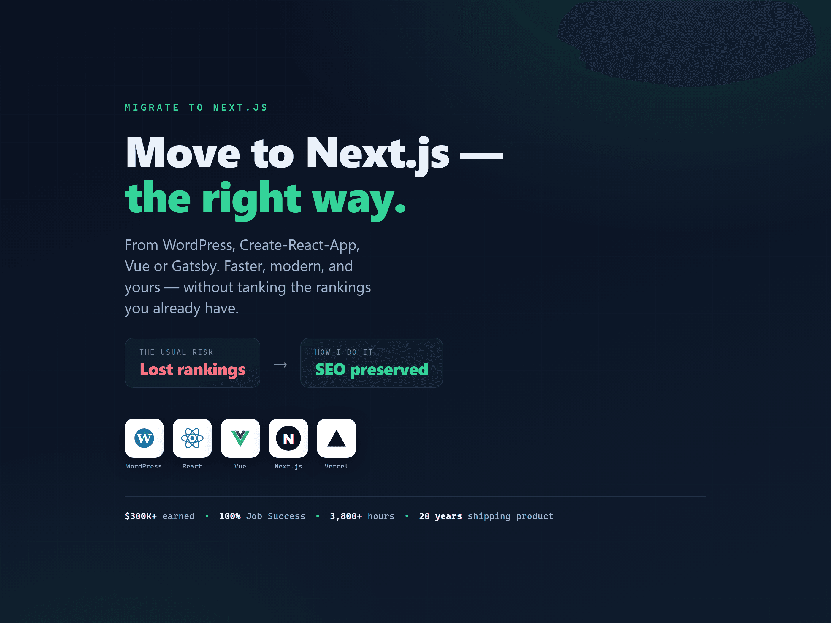 Migrate Your Site / App to Next.js (WordPress, CRA, Vue...)